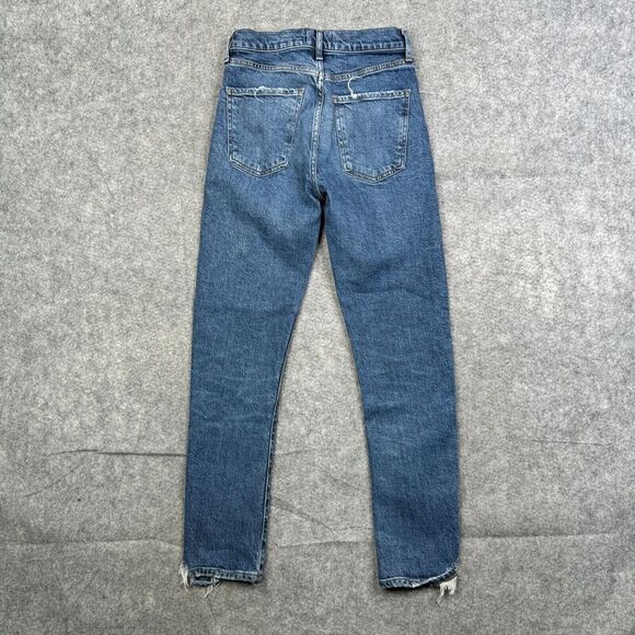 AGOLDE DENIM Toni Slim Ankle Jeans Stratosphere A133F 3002 Distressed Sz 24 - Picture 10 of 12